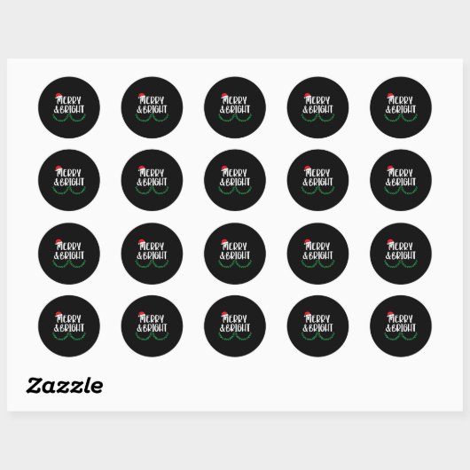 Merry &amp; Bright Moody &amp; Uptight Matching Co Ronde Sticker (Vel)