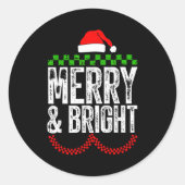 Merry & Bright Moody & Uptight Matching Co Ronde Sticker (Voorkant)
