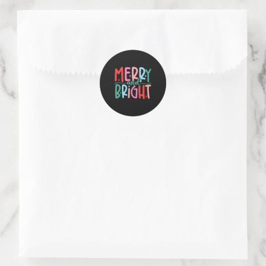 Merry &amp; Bright Moody &amp; Uptight Matching Co Ronde Sticker (Tas)