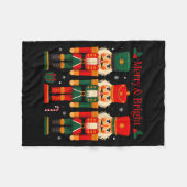 Merry &amp; Bright Nutcracker Christmas Ballet Dan Fleece Deken (Voorkant (Horizontaal))