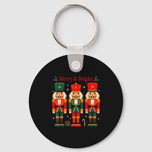 Merry & Bright Nutcracker Christmas Ballet Dan Sleutelhanger (Voorkant)