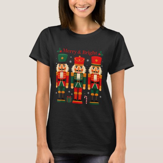 Merry & Bright Nutcracker Christmas Ballet Dan T-shirt (Voorkant)
