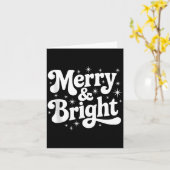 Merry &amp; Bright Retro Christmas Groovy Holiday  Kaart (Gele Bloem)