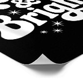 Merry &amp; Bright Retro Christmas Groovy Holiday  Poster (Hoek)