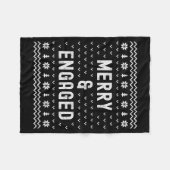 Merry &amp; Engaged Christmas Matching Pajama Coup Fleece Deken (Voorkant (Horizontaal))