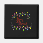 Merry &amp; Getrouwd eerste kerst bijpassende kopp Magneet (Voorkant)