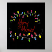 Merry & Getrouwd eerste kerst bijpassende kopp Poster (Voorkant)