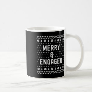 Merry & verloofde kerst Verloving aankondiging Koffiemok
