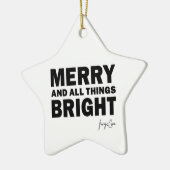 Merry and All Things Bright Christmas | Star Keramisch Ornament (Links)
