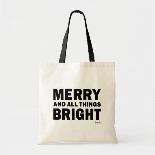 Merry and All Things Bright | Holiday Tote Bag (Voorkant)