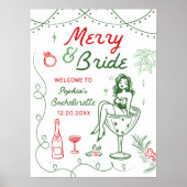 Merry and Bride Christmas Bachelorette Poster (Voorkant)