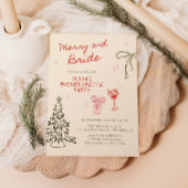 Merry and Bride Hand Drawn Christmas Vrijgezellenf Kaart