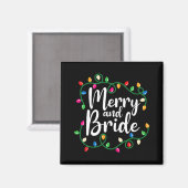 Merry And Bride Krijgt Verlichte Kerstverlichting Magneet (Voorkant / Achterkant)