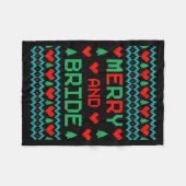 Merry And Bride vrijgezellenfeest lelijke kerst-  Fleece Deken (Voorkant (Horizontaal))