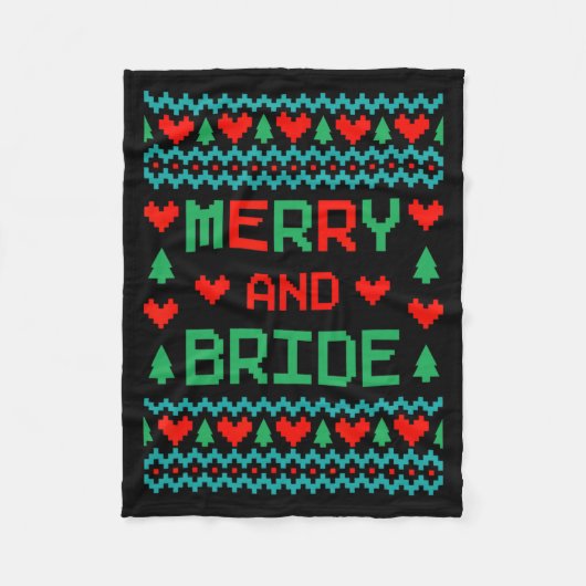 Merry And Bride vrijgezellenfeest lelijke kerst-  Fleece Deken (Voorkant)