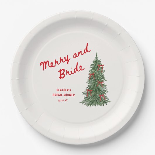 Merry and Bride Whimsical Holiday Bruidsmeidenavon Papieren Bordje (Voorkant)