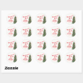 Merry and Bride Whimsical Holiday Bruidsmeisje Uit Ronde Sticker (Vel)