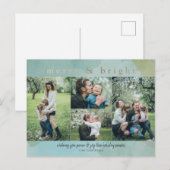 Merry and Bright Abstract Photo Collage Holiday Ca Feestdagenkaart (Voorkant / Achterkant)