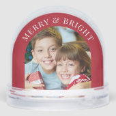 Merry And Bright Arch Photos Christmas Sneeuwbol (Achterkant)