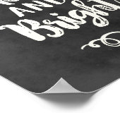 Merry and Bright Black Chalkboard Holiday Wall Poster (Hoek)