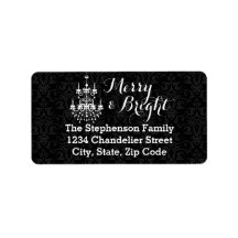 Merry and Bright Black Chandelier Holiday