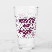 Merry and Bright Bloemenglas Cup Glas (Voorkant)