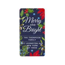 Merry and Bright ・ Botanical Winter Planten Holida Etiket