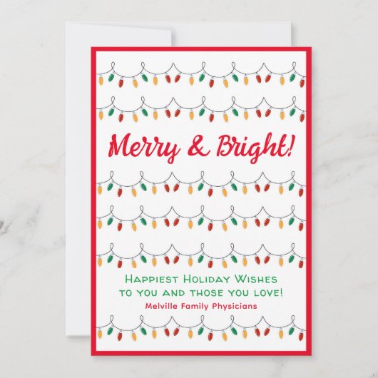 Merry and Bright Business Holiday Kaart (Voorkant)