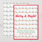 Merry and Bright Business Holiday Kaart (Voorkant / Achterkant)