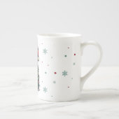 Merry and Bright cat Christmas kitten snow winter Porselein Kop (Rechts)