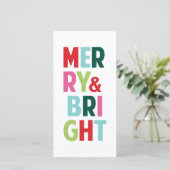 Merry and Bright Cheerful Holiday Greeting Kaart (Staand voorkant)