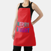 Merry and Bright Christmas Glitter Shirt Schort (Insitu)