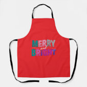 Merry and Bright Christmas Glitter Shirt Schort (Voorkant)