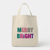 Merry and Bright Christmas Glitter Shirt Tote Bag (Achterkant)
