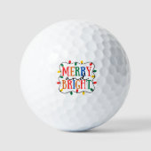 Merry And Bright Christmas Golfballen (Voorkant)