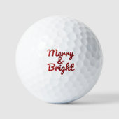 Merry and Bright Christmas Golfballen (Voorkant)