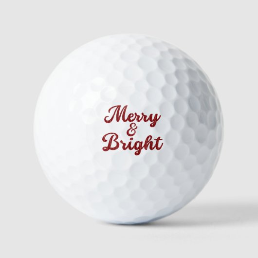 Merry and Bright Christmas Golfballen (Voorkant)