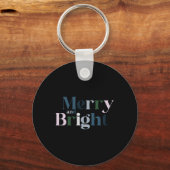 Merry And Bright Christmas Kids T Shirt Sleutelhanger (Voorkant)