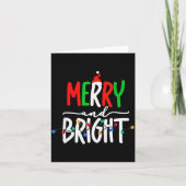 Merry And Bright Christmas Lights Family Pajama Xm Kaart (Voorkant)