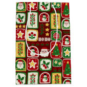 Merry and Bright Christmas Medium Cadeauzakje (Voorkant)