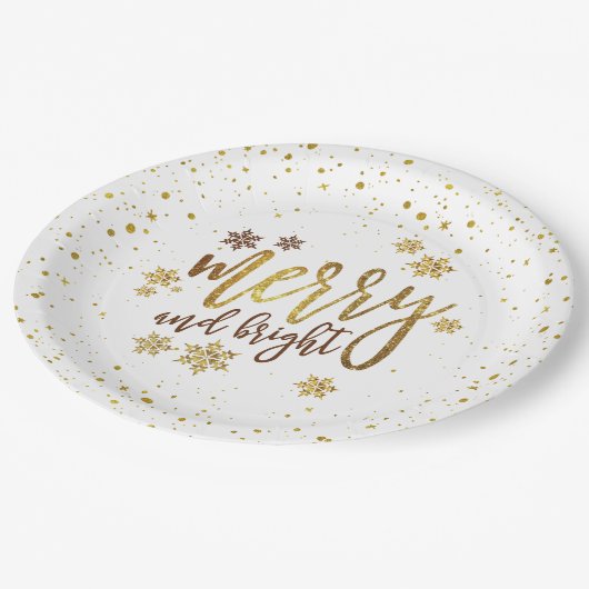 Merry and Bright Christmas Party Paper Bord (Gekanteld)