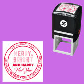 Merry and Bright Christmas Party Retouradres Zelfinktende Stempel