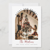Merry and Bright Christmas Photo Card Kaart (Voorkant)