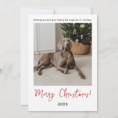 Merry and Bright Christmas Photo Card Kaart (Achterkant)