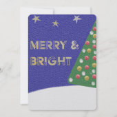 Merry and Bright Christmas Tree Card Feestdagenkaart (Voorkant)