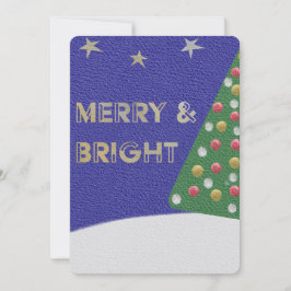 Merry and Bright Christmas Tree Card Feestdagenkaart