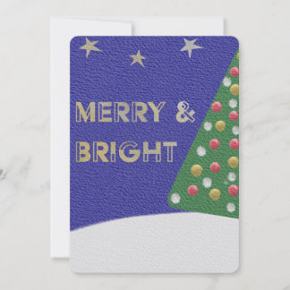 Merry and Bright Christmas Tree Card Feestdagenkaart