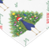 Merry and Bright Christmas Tree Peacock Pattern Tafelkleed (Gekanteld)