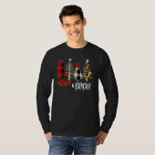 Merry And Bright Christmas Wild Leopard Plaid Tree T-shirt (Voorkant volledig)