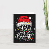 Merry And Bright Christmas Women Girls Cute Merry  Kaart (Voorkant)